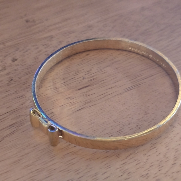 Kate Spade White Enamel, Blue And Gold Bangle Bracelets - Picture 9 of 10